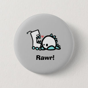 Chapa Redonda De 5 Cm ¡Rawr!
