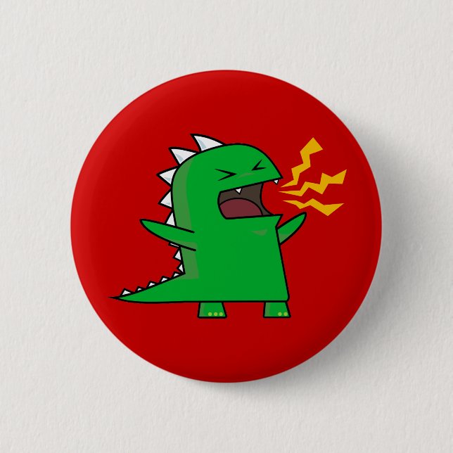 Chapa Redonda De 5 Cm ¡RAWR Dino - personalizable! (Anverso)