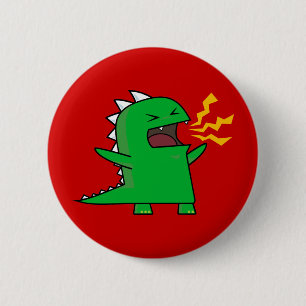 Chapa Redonda De 5 Cm ¡RAWR Dino - personalizable!