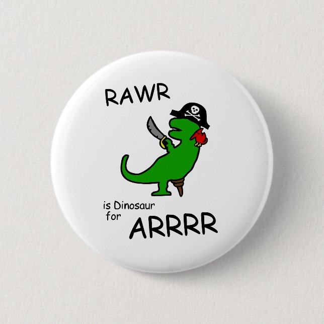 Chapa Redonda De 5 Cm RAWR es dinosaurio para ARRR (el dinosaurio del (Anverso)