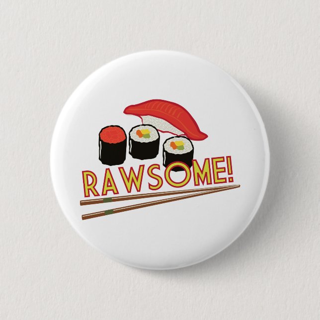 Chapa Redonda De 5 Cm ¡Rawsome! (Anverso)