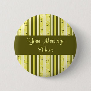 Chapa Redonda De 5 Cm rayas amarillas y verdes olivas