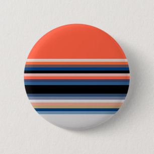 Chapa Redonda De 5 Cm Rayas azules de naranja suave