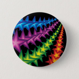 Chapa Redonda De 5 Cm rayas estelares vívidas