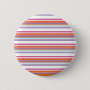 Chapa Redonda De 5 Cm Rayas naranjas rosadas lindas