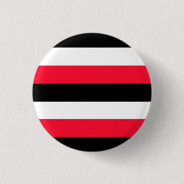 Chapa Redonda De 5 Cm Rayas negras, blancas y rojas