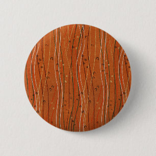 Chapa Redonda De 5 Cm Rayas Rojas Onduladas: Arte Abstracto Japonés Mode