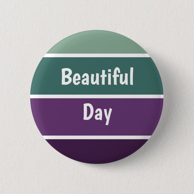 Chapa Redonda De 5 Cm Rayas Verdes Y Púrpura (Anverso)