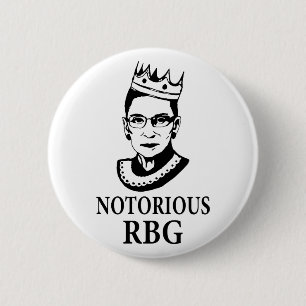 Chapa Redonda De 5 Cm RBG BLACK - Ruth Bader Ginsburg