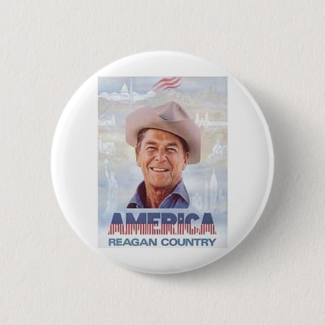Chapa Redonda De 5 Cm Reagan (Anverso)