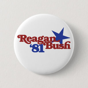 Chapa Redonda De 5 Cm Reagan Bush 81