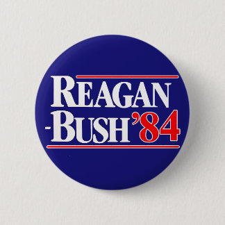 Chapa Redonda De 5 Cm Reagan Bush 84