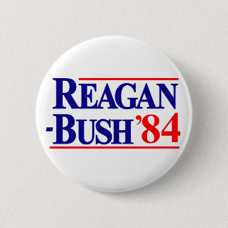 Chapa Redonda De 5 Cm Reagan Bush 84