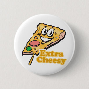 Chapa Redonda De 5 Cm Rebanada de pizza extra queso