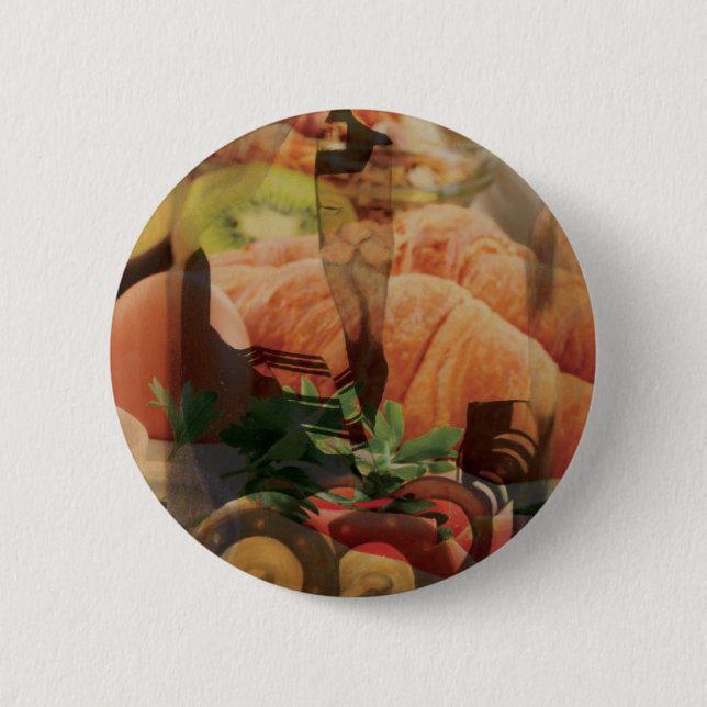 Chapa Redonda De 5 Cm Rebbe Davenen (Anverso)