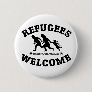 Chapa Redonda De 5 Cm Recepción de los refugiados