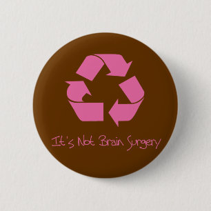 Chapa Redonda De 5 Cm Recicle su rosa fácil
