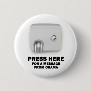 Chapa Redonda De 5 Cm RECLAME AQUÍ un mensaje de Obama