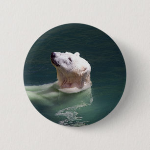 Chapa Redonda De 5 Cm Reclinación del oso polar