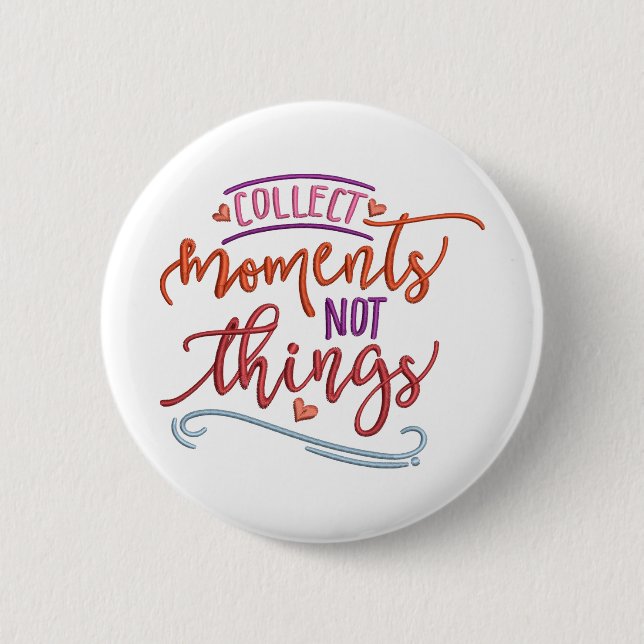 CHAPA REDONDA DE 5 CM RECOGER MOMENTOS NO COSAS (Anverso)