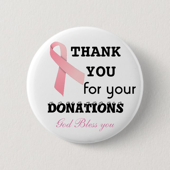 Chapa Redonda De 5 Cm recolectar donaciones para cáncer-botton (Anverso)