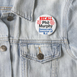 Chapa Redonda De 5 Cm Recordar al gobernador de NJ Murphy (Editar para c