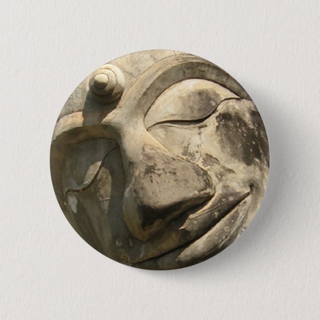 Chapa Redonda De 5 Cm Rectificando Buda... Nong Khai, Isan, Tailandia (Anverso)