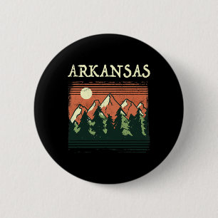 Chapa Redonda De 5 Cm Recuerdo de Arkansas Senderismo Montañas Atardecer