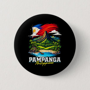 Chapa Redonda De 5 Cm Recuerdo de bandera filipina de Pampanga Filipinas