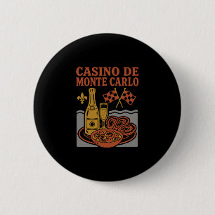 Chapa Redonda De 5 Cm Recuerdo De Casino De Monte Carlo Mónaco Comida Y 