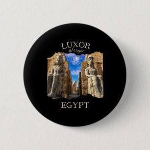 Chapa Redonda De 5 Cm Recuerdo de Luxor Egipto Familia Crucero por el Ni