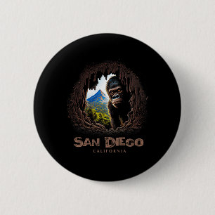 Chapa Redonda De 5 Cm Recuerdo de San Diego California Senderismo