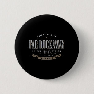 Chapa Redonda De 5 Cm Recuerdo de vacaciones de Far Rockaway Queens Nyc