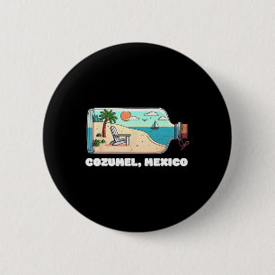 Chapa Redonda De 5 Cm Recuerdo de vacaciones en Cozumel México Viajes Ho