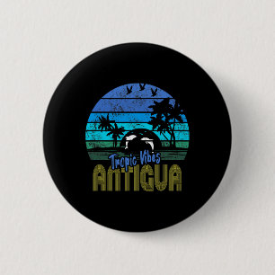 Chapa Redonda De 5 Cm Recuerdo de vacaciones en la playa caribeña de Ant