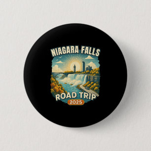 Chapa Redonda De 5 Cm Recuerdo de Vacaciones Familiares Niagara Falls Vi