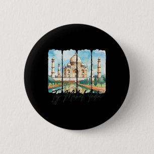 Chapa Redonda De 5 Cm Recuerdo de viaje a la India Taj Mahal Viaje Taj M