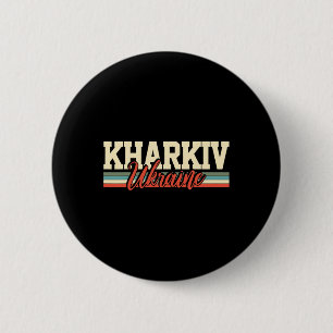 Chapa Redonda De 5 Cm Recuerdo de viaje de Kharkiv Ucrania Regalo Retro 