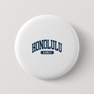 Chapa Redonda De 5 Cm Recuerdo vintage de Honolulu Hawaii Oahu para homb
