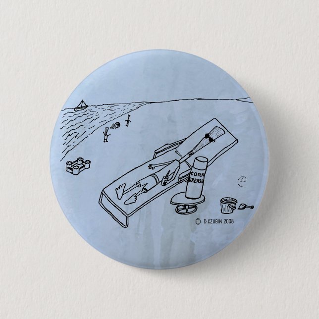 Chapa Redonda De 5 Cm Red de playa (Anverso)