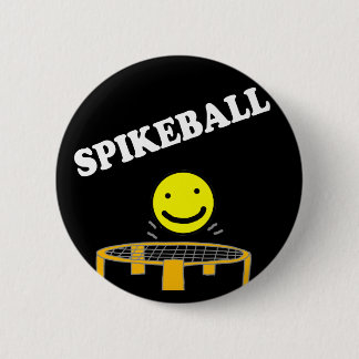Chapa Redonda De 5 Cm Red divertida de Spikeball con arte de la cara de