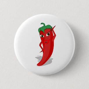 Chapa Redonda De 5 Cm Red Hot Pepper Diva