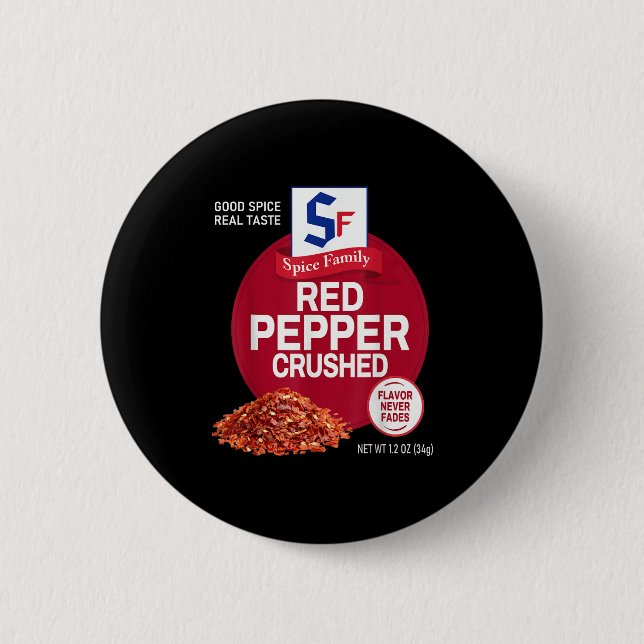 Chapa Redonda De 5 Cm Red Pepper Crushed Sce Group Family Matching Hallo (Anverso)