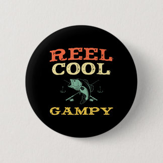 Chapa Redonda De 5 Cm Reel Cool Gampy Pesca Pescador Divertido Vintage