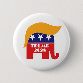 Chapa Redonda De 5 Cm Reelegir al presidente Trump 2028 3er mandato