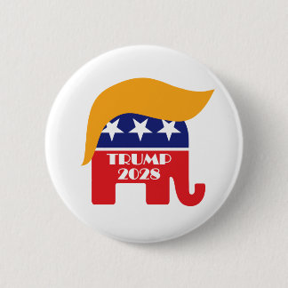 Chapa Redonda De 5 Cm Reelegir al presidente Trump 2028 3er mandato