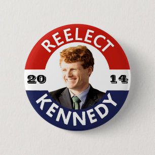 CHAPA REDONDA DE 5 CM REELIJA A JOE KENNEDY 2014