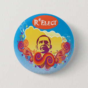 Chapa Redonda De 5 Cm Reelija a Obama