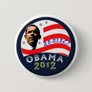 Chapa Redonda De 5 Cm Reelija a Obama