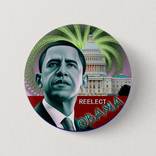 Chapa Redonda De 5 Cm Reelija a Obama